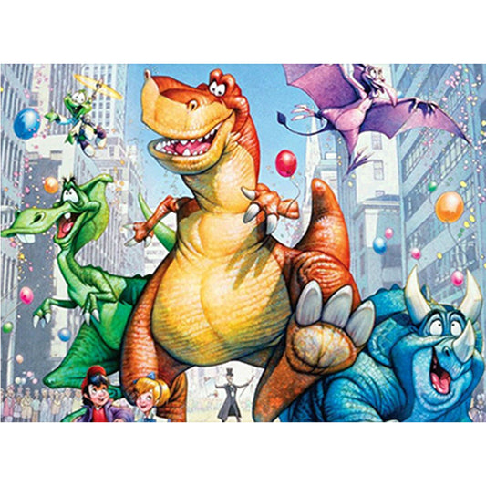 Dinosaur Story - Full Round Drill Diamond Painting 50*40CM