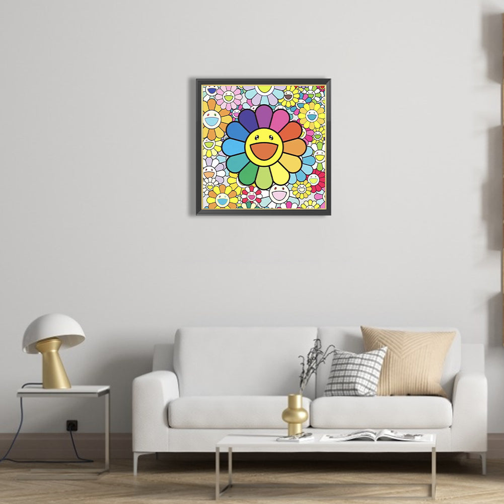 Colorful Flower - Full Round Drill Diamond Painting 40*40CM