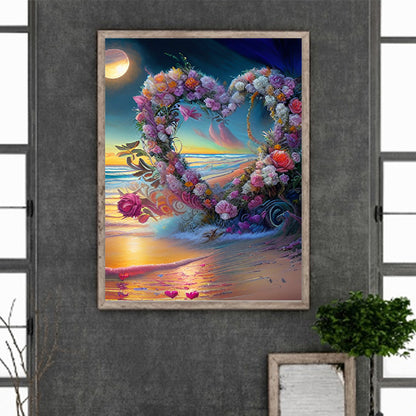 Beautiful Beach Rose - Full Round Drill Diamond Painting 30*40CM