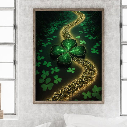 Fluorescent Green Lake - Full Round Drill Diamond Painting 30*40CM