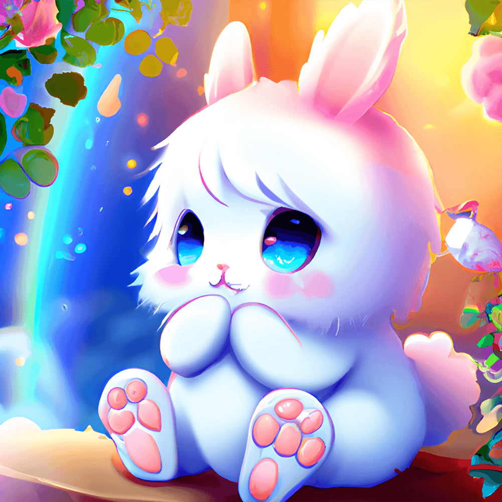 Colorful Little Animal Bunny - Full Round Drill Diamond Painting 30*30CM