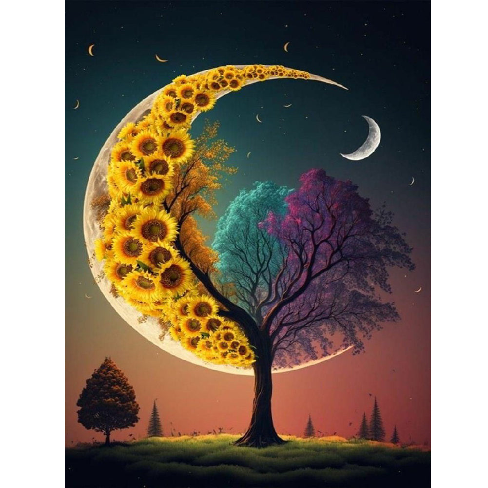 Moonlight Tree Of Life - Full Round Drill Diamond Painting 30*40CM