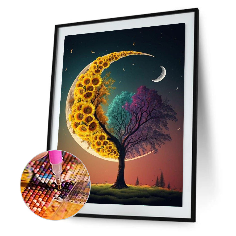 Moonlight Tree Of Life - Full Round Drill Diamond Painting 30*40CM