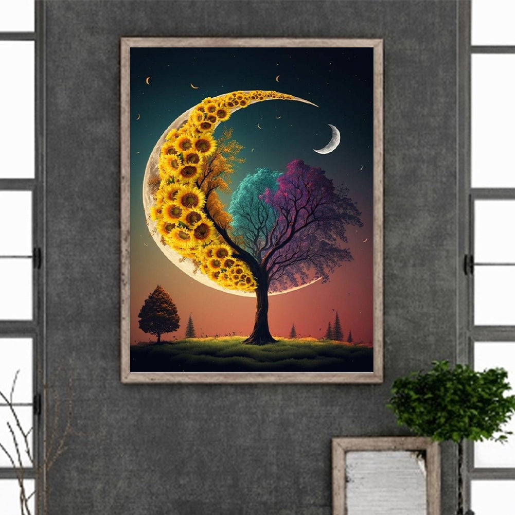 Moonlight Tree Of Life - Full Round Drill Diamond Painting 30*40CM