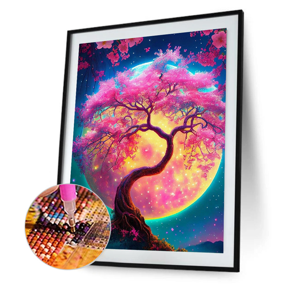 Moonlight Tree Of Life - Full Round Drill Diamond Painting 30*40CM