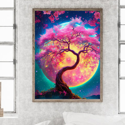 Moonlight Tree Of Life - Full Round Drill Diamond Painting 30*40CM