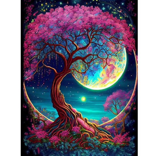 Moonlight Tree Of Life - Full Round Drill Diamond Painting 30*40CM