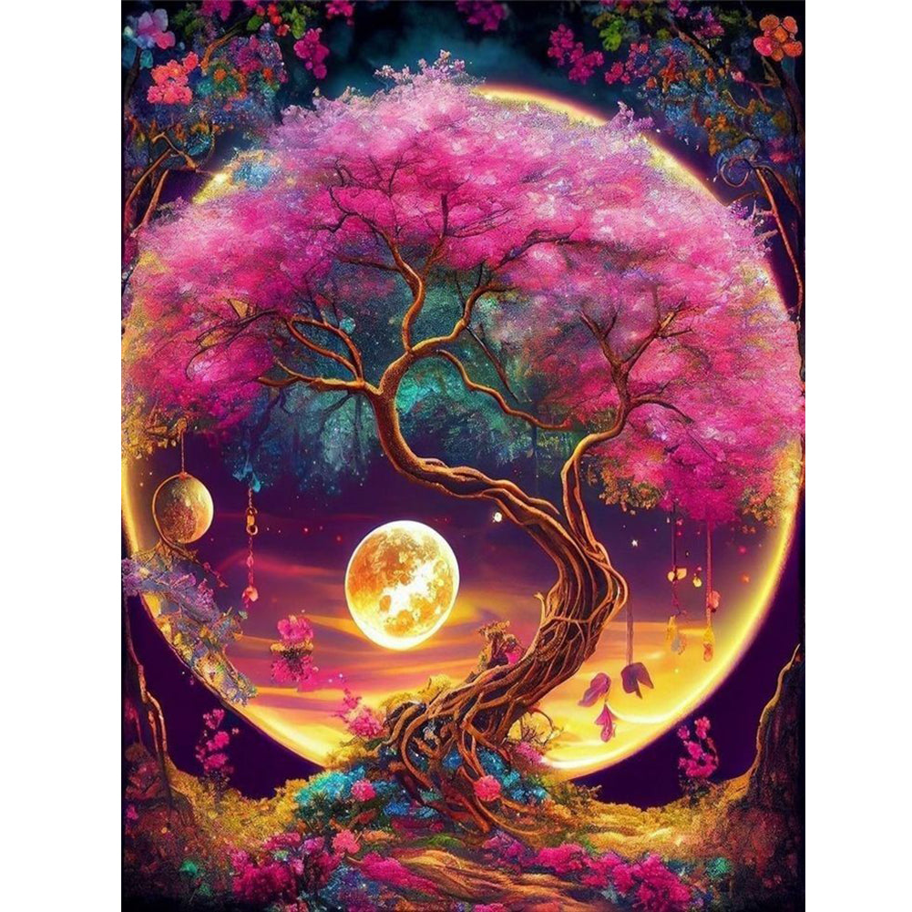 Moonlight Tree Of Life - Full Round Drill Diamond Painting 30*40CM