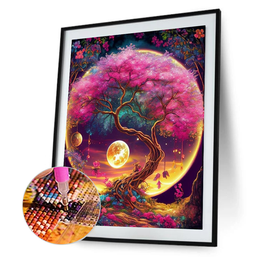 Moonlight Tree Of Life - Full Round Drill Diamond Painting 30*40CM