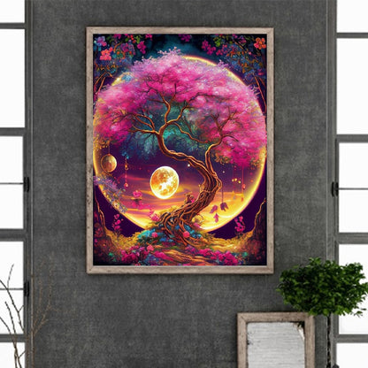 Moonlight Tree Of Life - Full Round Drill Diamond Painting 30*40CM