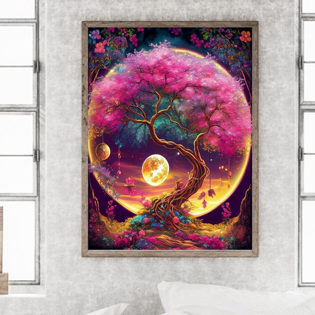 Moonlight Tree Of Life - Full Round Drill Diamond Painting 30*40CM