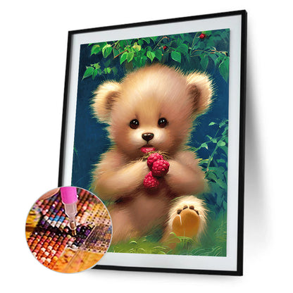 Raspberry Bear - Full Round Drill Diamond Painting 30*40CM