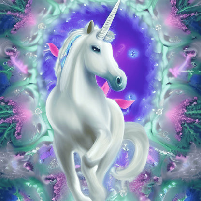 Elf Unicorn - Full Round Drill Diamond Painting 30*30CM