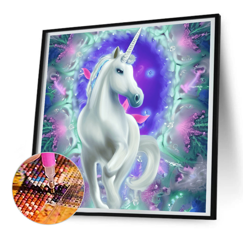 Elf Unicorn - Full Round Drill Diamond Painting 30*30CM