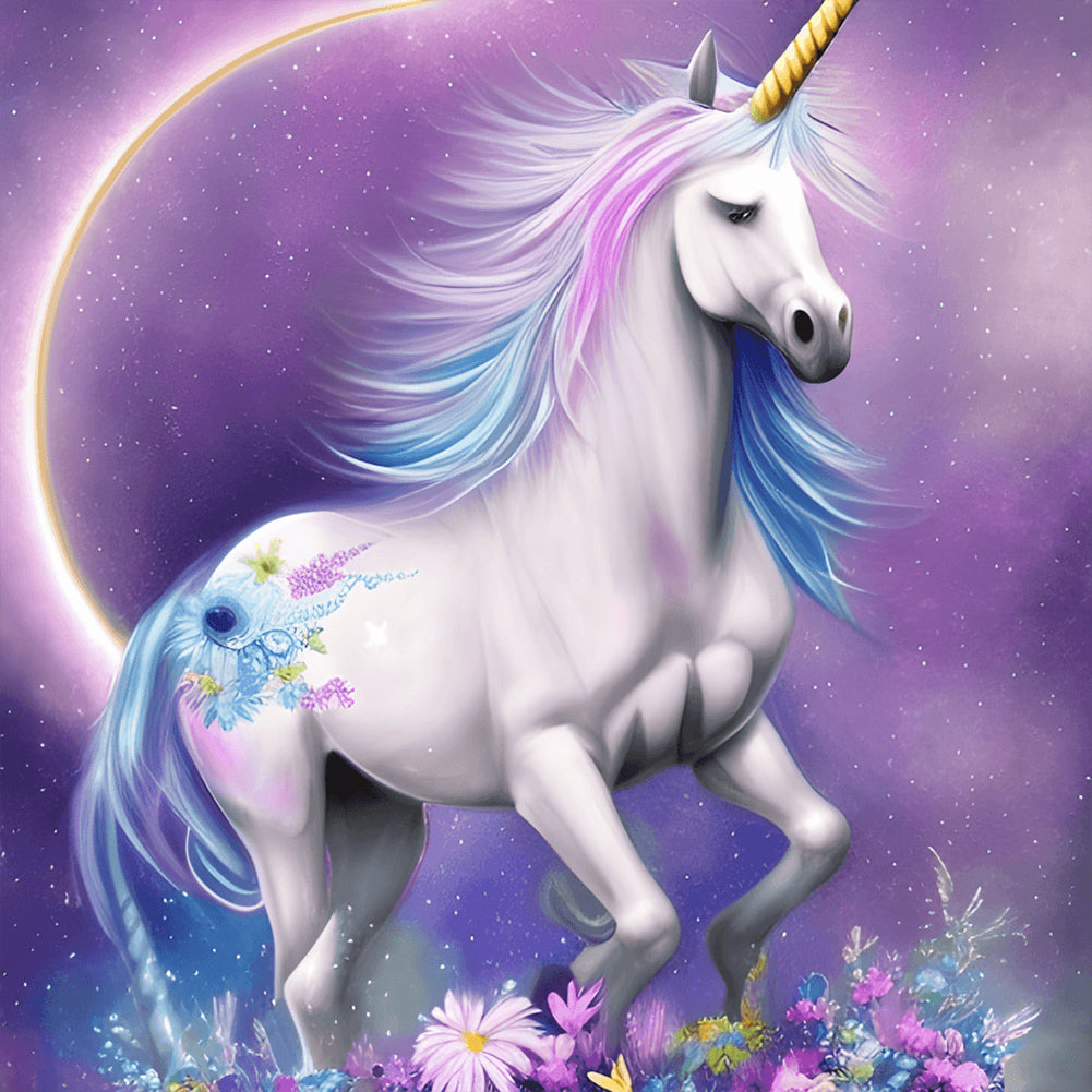 Elf Unicorn - Full Round Drill Diamond Painting 30*30CM