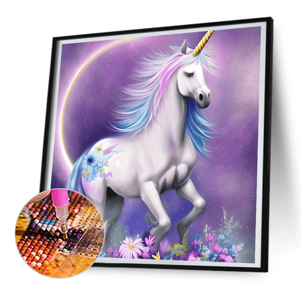 Elf Unicorn - Full Round Drill Diamond Painting 30*30CM