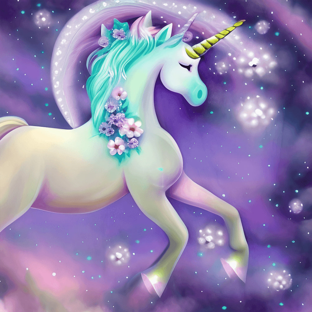 Elf Unicorn - Full Round Drill Diamond Painting 30*30CM