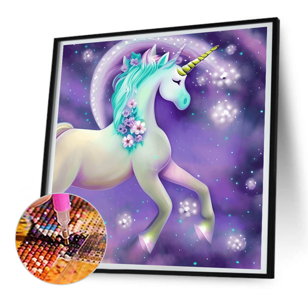 Elf Unicorn - Full Round Drill Diamond Painting 30*30CM