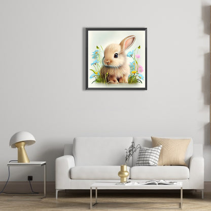 Rabbit In The Garden - Full Round Drill Diamond Painting 30*30CM