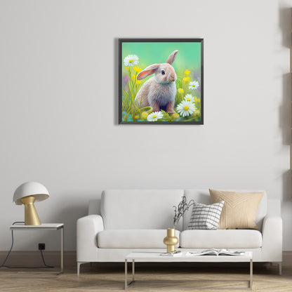 Rabbit In The Garden - Full Round Drill Diamond Painting 30*30CM