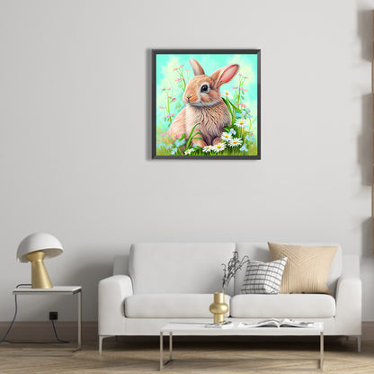 Rabbit In The Garden - Full Round Drill Diamond Painting 30*30CM