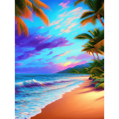 Coconut Beach - Full Round Drill Diamond Painting 30*40CM