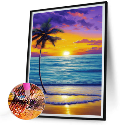 Coconut Beach - Full Round Drill Diamond Painting 30*40CM