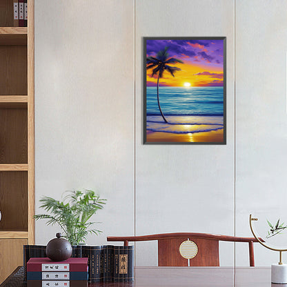 Coconut Beach - Full Round Drill Diamond Painting 30*40CM