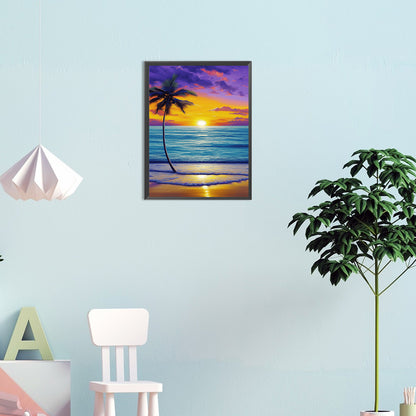 Coconut Beach - Full Round Drill Diamond Painting 30*40CM