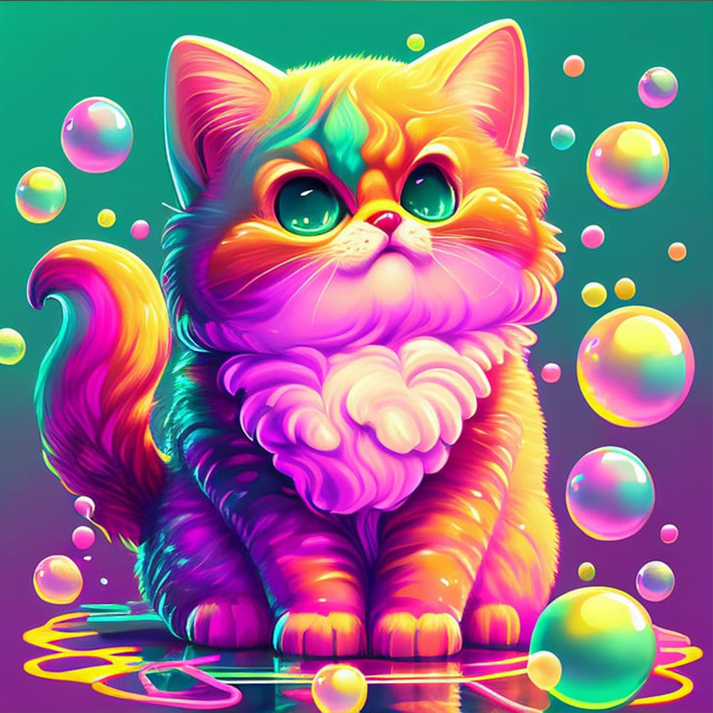Color Kitten - Full Round Drill Diamond Painting 30*30CM