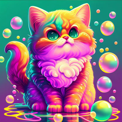 Color Kitten - Full Round Drill Diamond Painting 30*30CM