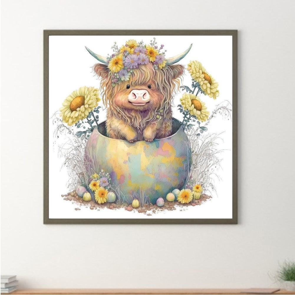 Watercolor Yak - Full Round Drill Diamond Painting 30*30CM