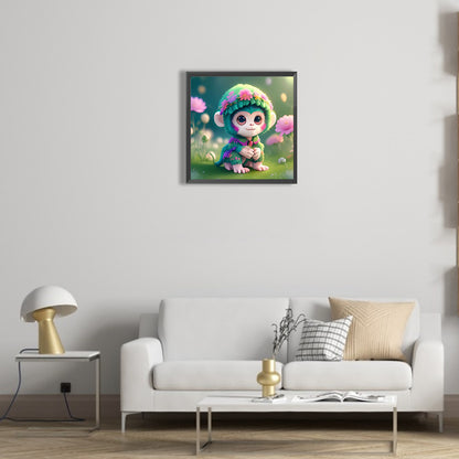 Little Monkey - Full Round Drill Diamond Painting 30*30CM