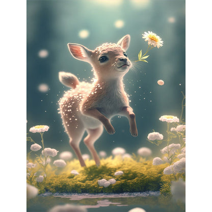 Deer - Full Round Drill Diamond Painting 30*40CM