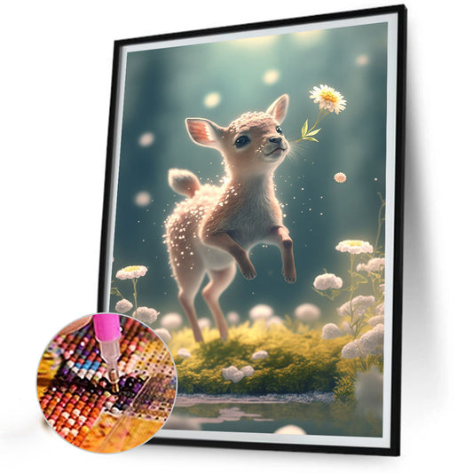 Deer - Full Round Drill Diamond Painting 30*40CM