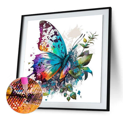 Colorful Butterfly - Full Round Drill Diamond Painting 30*30CM