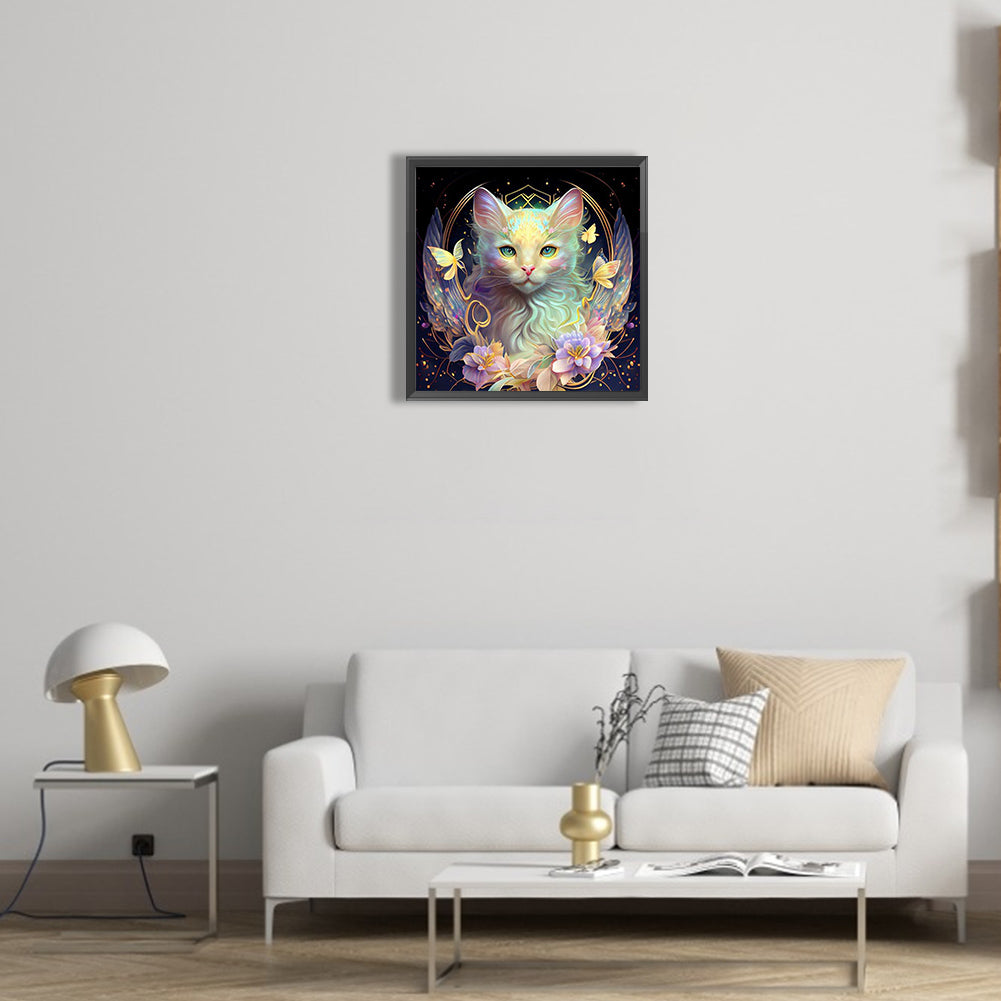 Elegant Cat - Full Round Drill Diamond Painting 30*30CM