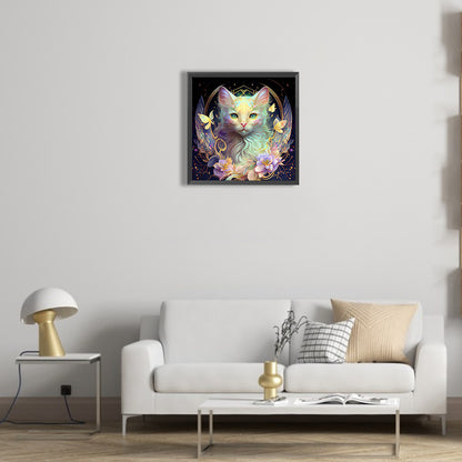 Elegant Cat - Full Round Drill Diamond Painting 30*30CM