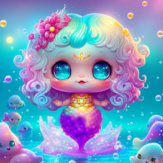 Elf Mermaid - Full Round Drill Diamond Painting 30*30CM