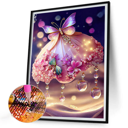 Butterfly Crystal Pendant - Full Round Drill Diamond Painting 30*40CM