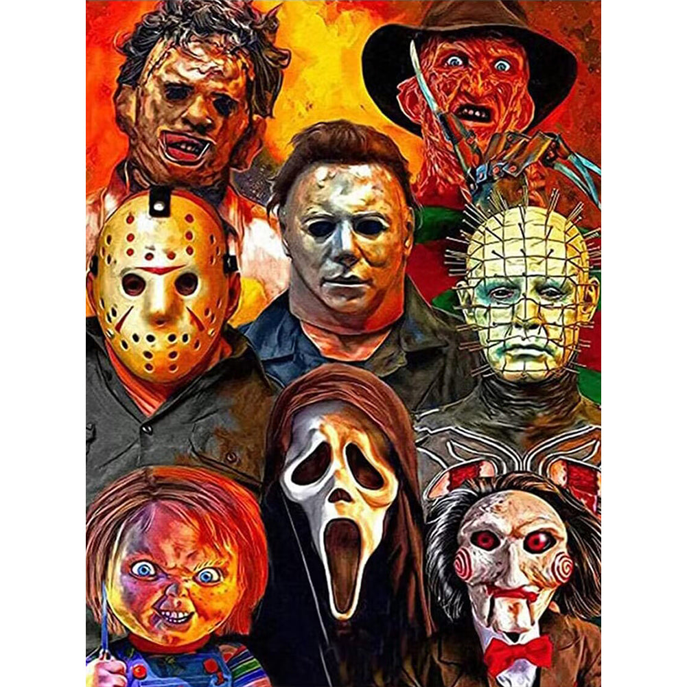 Horror Movie - Full Round Drill Diamond Painting 30*40CM