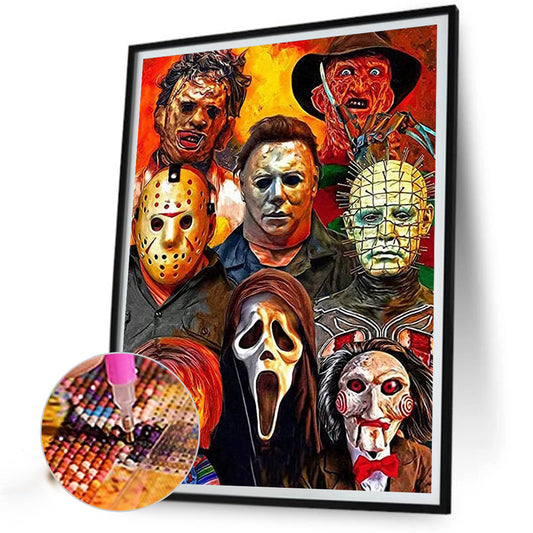 Horror Movie - Full Round Drill Diamond Painting 30*40CM