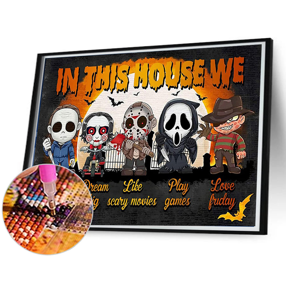 Horror Movie - Full Round Drill Diamond Painting 40*30CM
