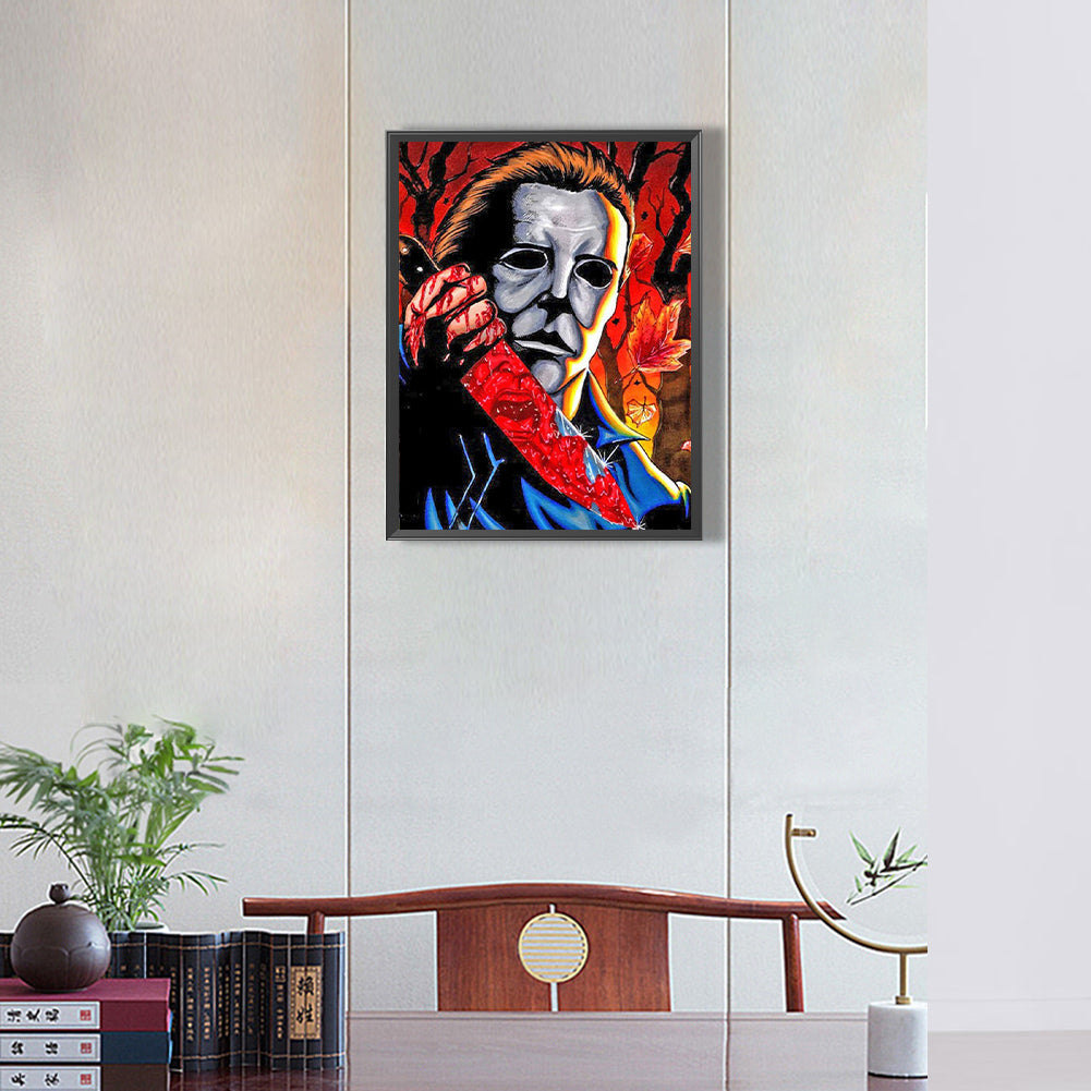 Horror Portrait - Full Round Drill Diamond Painting 30*40CM