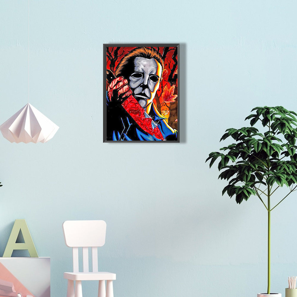 Horror Portrait - Full Round Drill Diamond Painting 30*40CM