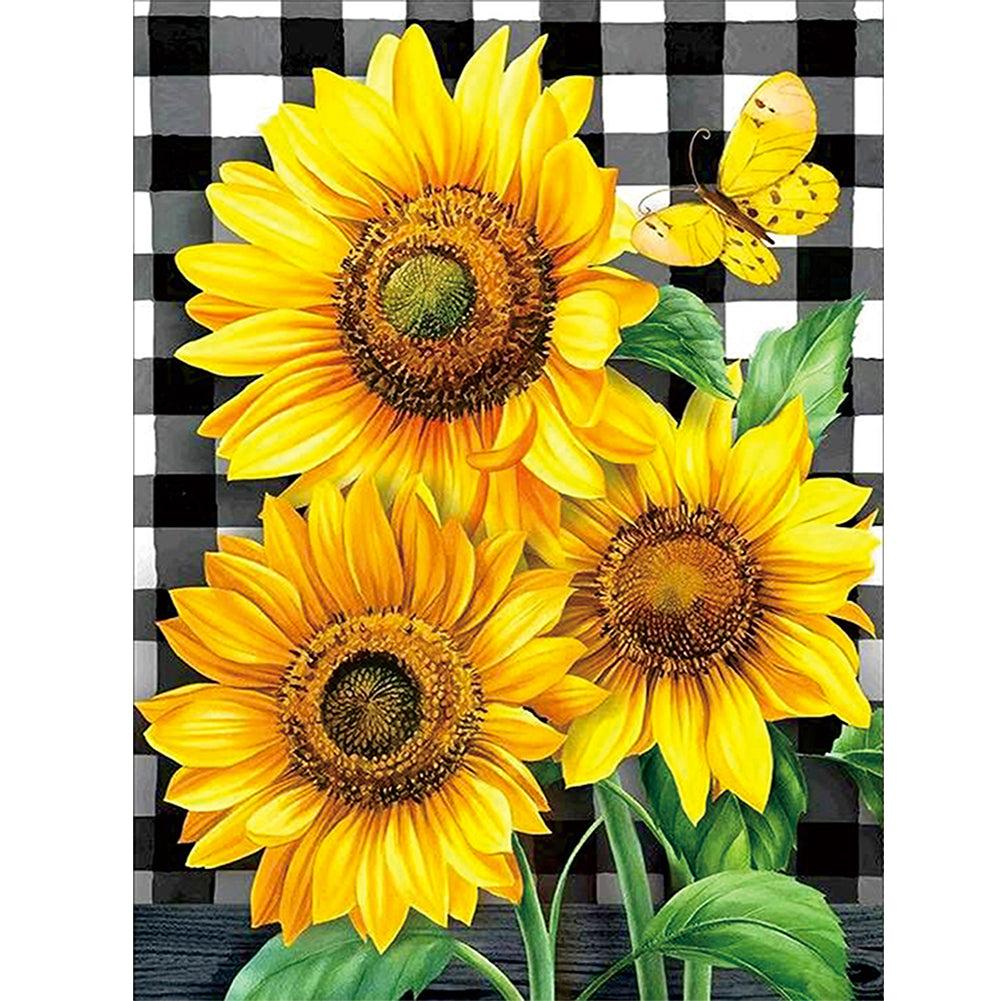 Sunflower - Full Round Drill Diamond Painting 30*40CM