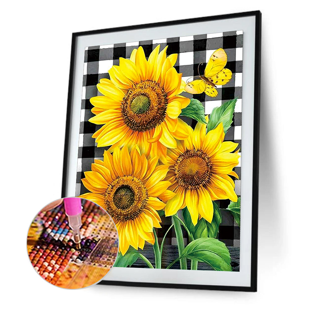 Sunflower - Full Round Drill Diamond Painting 30*40CM