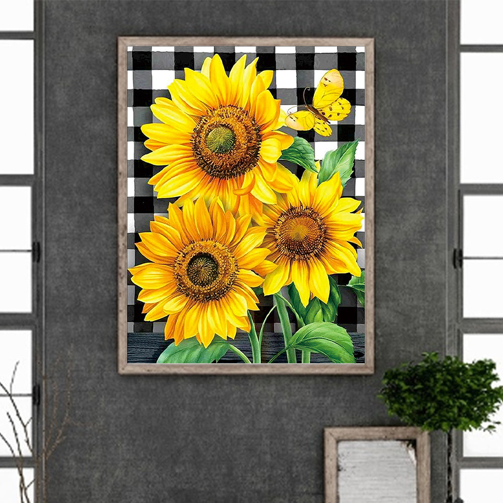 Sunflower - Full Round Drill Diamond Painting 30*40CM