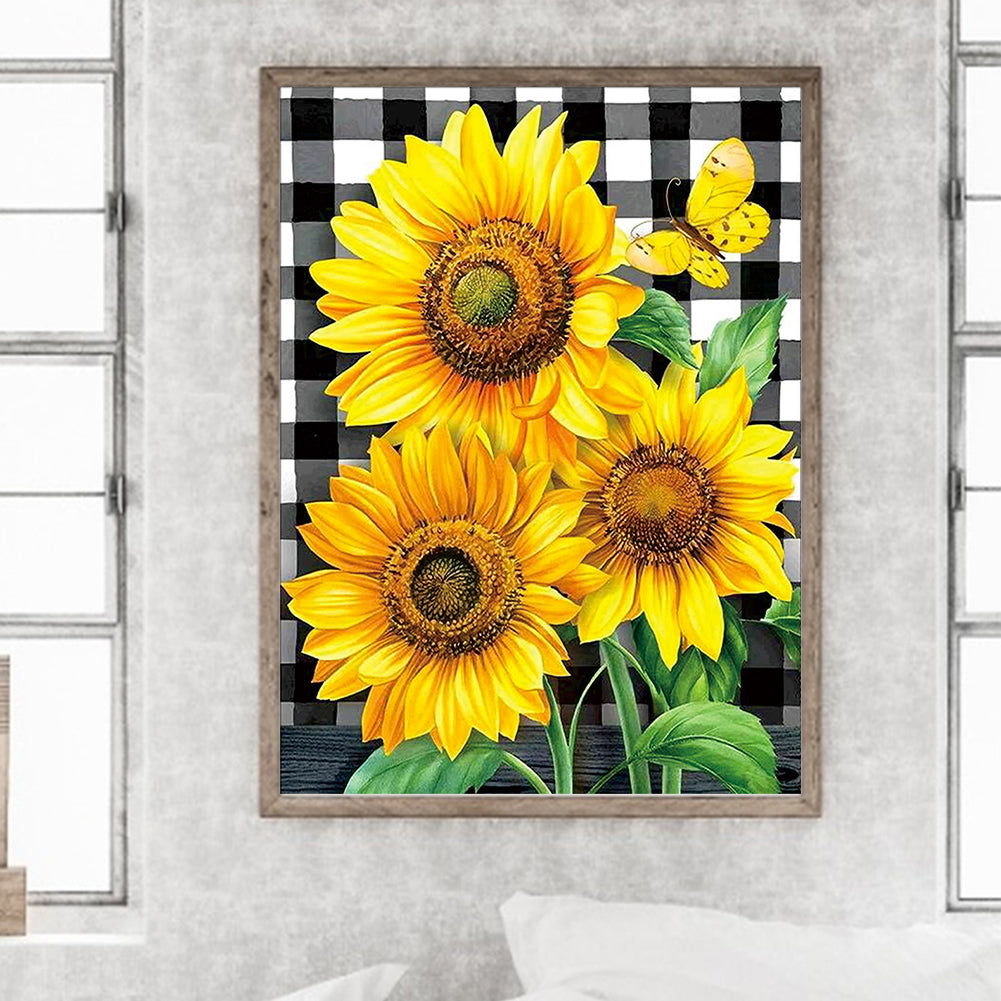 Sunflower - Full Round Drill Diamond Painting 30*40CM