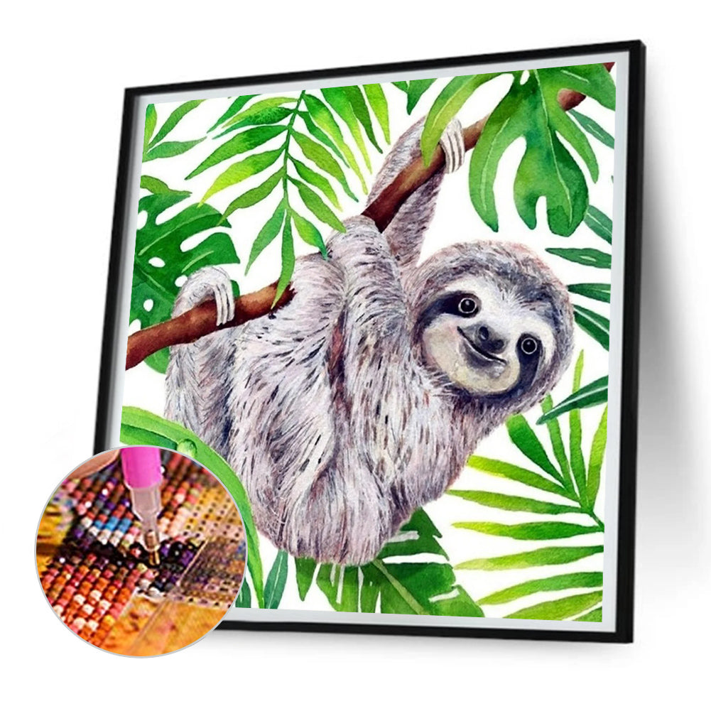 Naughty Sloth - Full Round Drill Diamond Painting 30*30CM